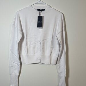 Lioness Classic White Button-Up Cardigan